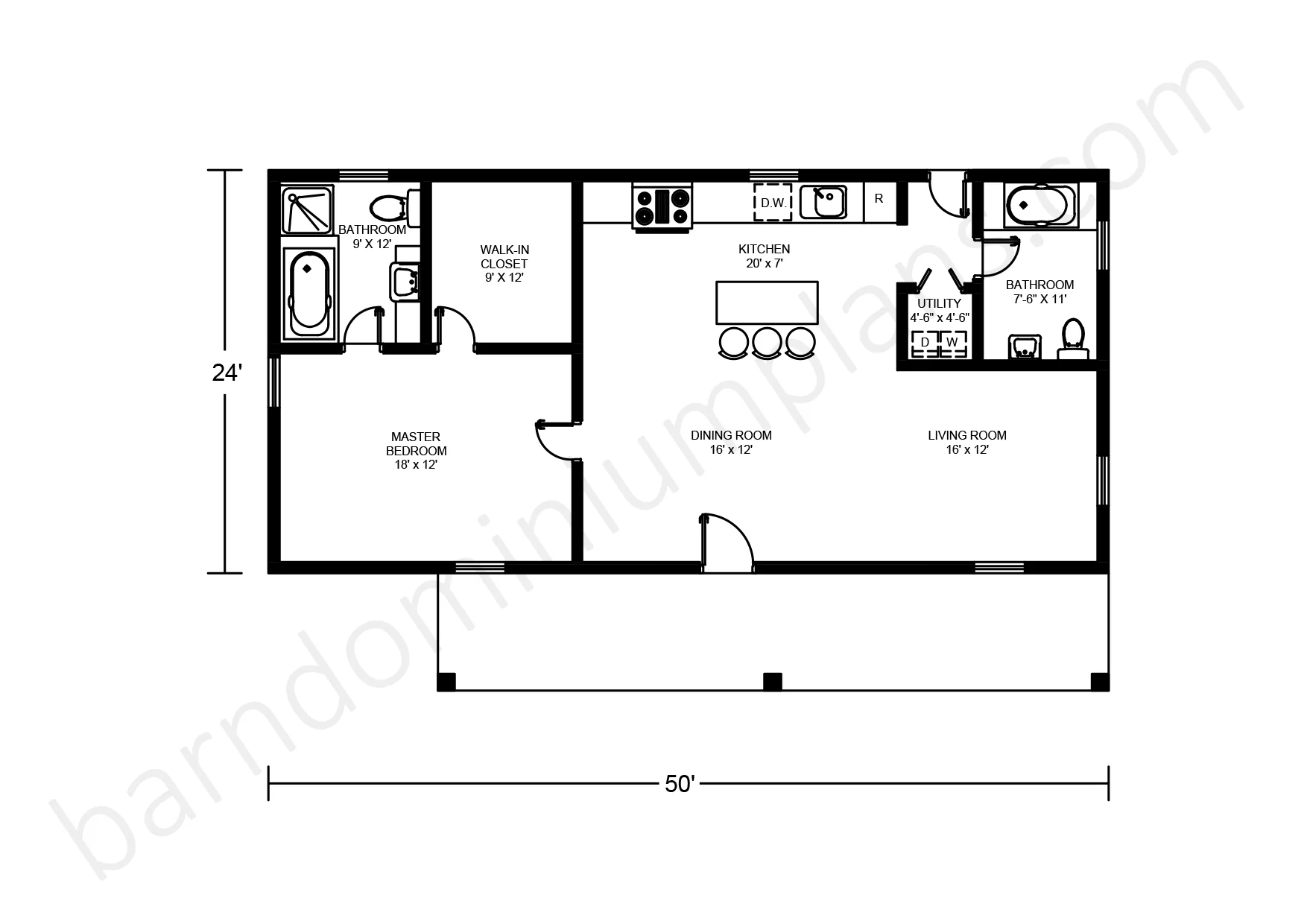 BCO-40047 Barndominium House Plan - Image 2