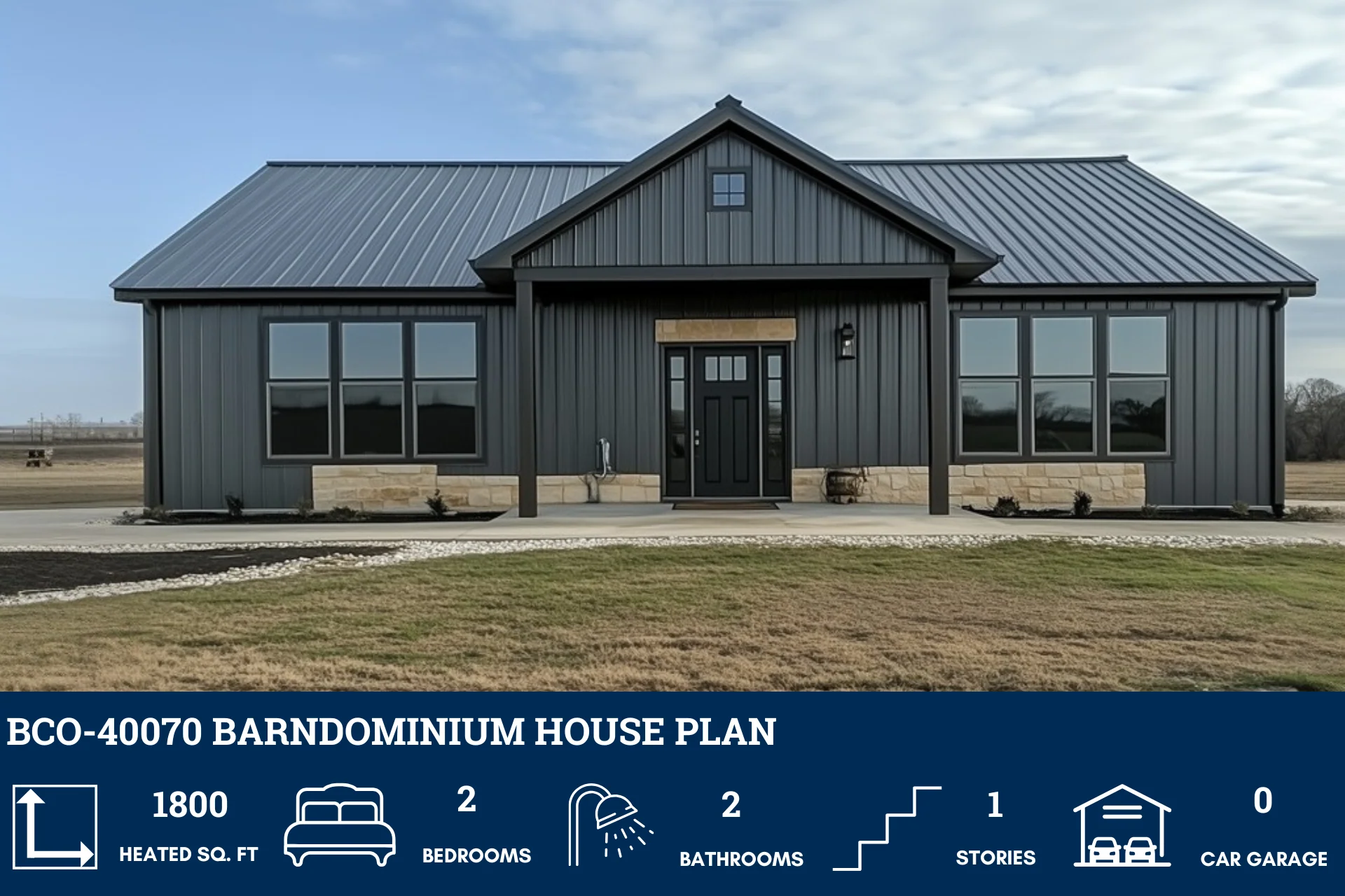 BCO-40070 Barndominium House Plan - Image 2
