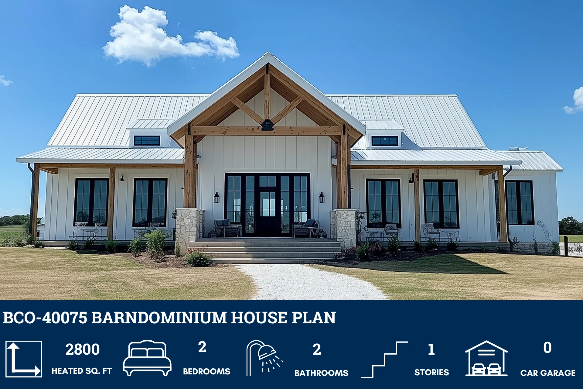 BCO-40075 Barndominium House Plan - Image 2