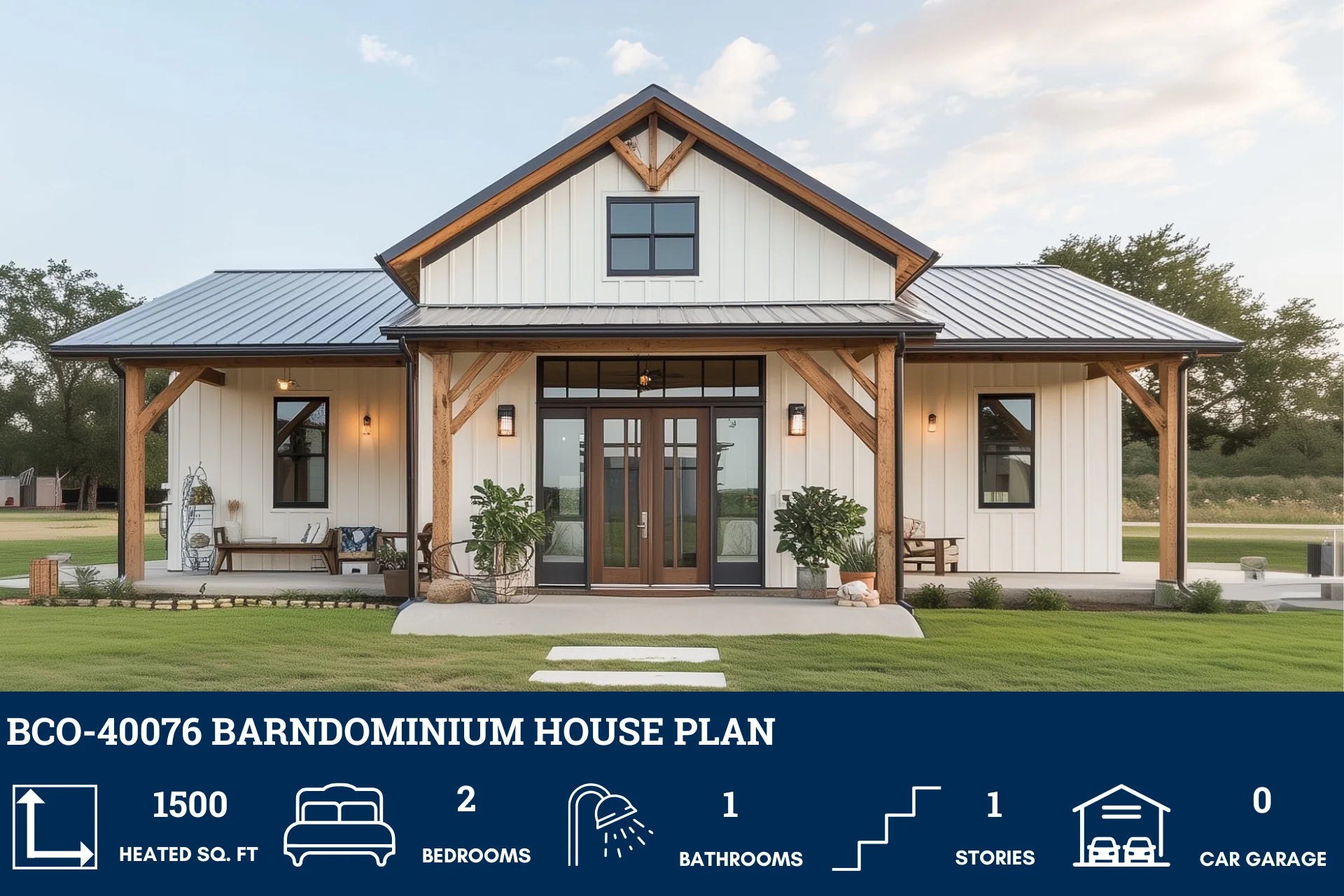 BCO-40076 Barndominium House Plan - Image 2