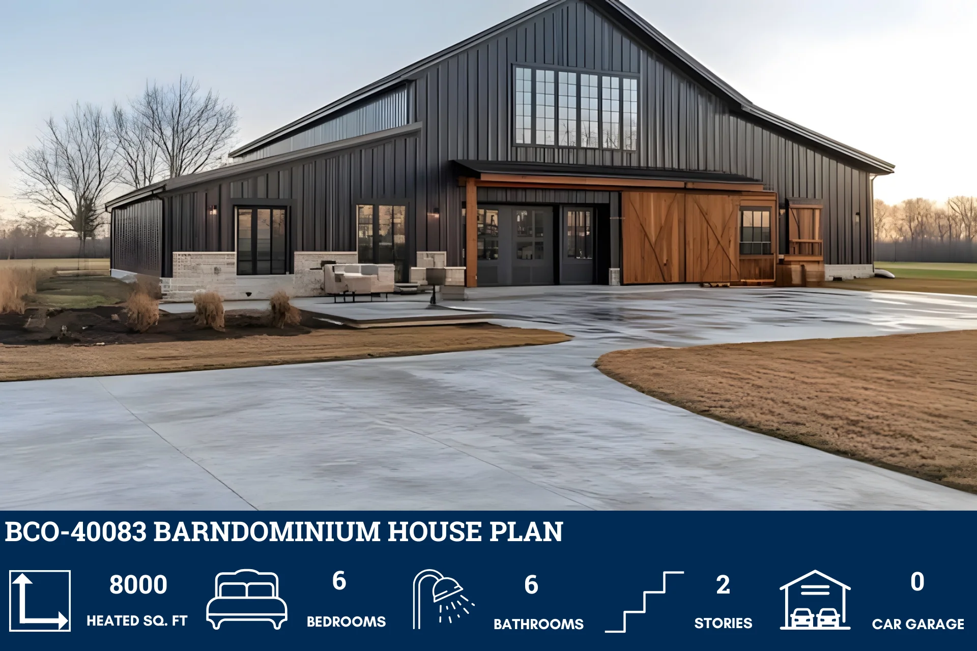 BCO-40083 Barndominium House Plan - Image 2