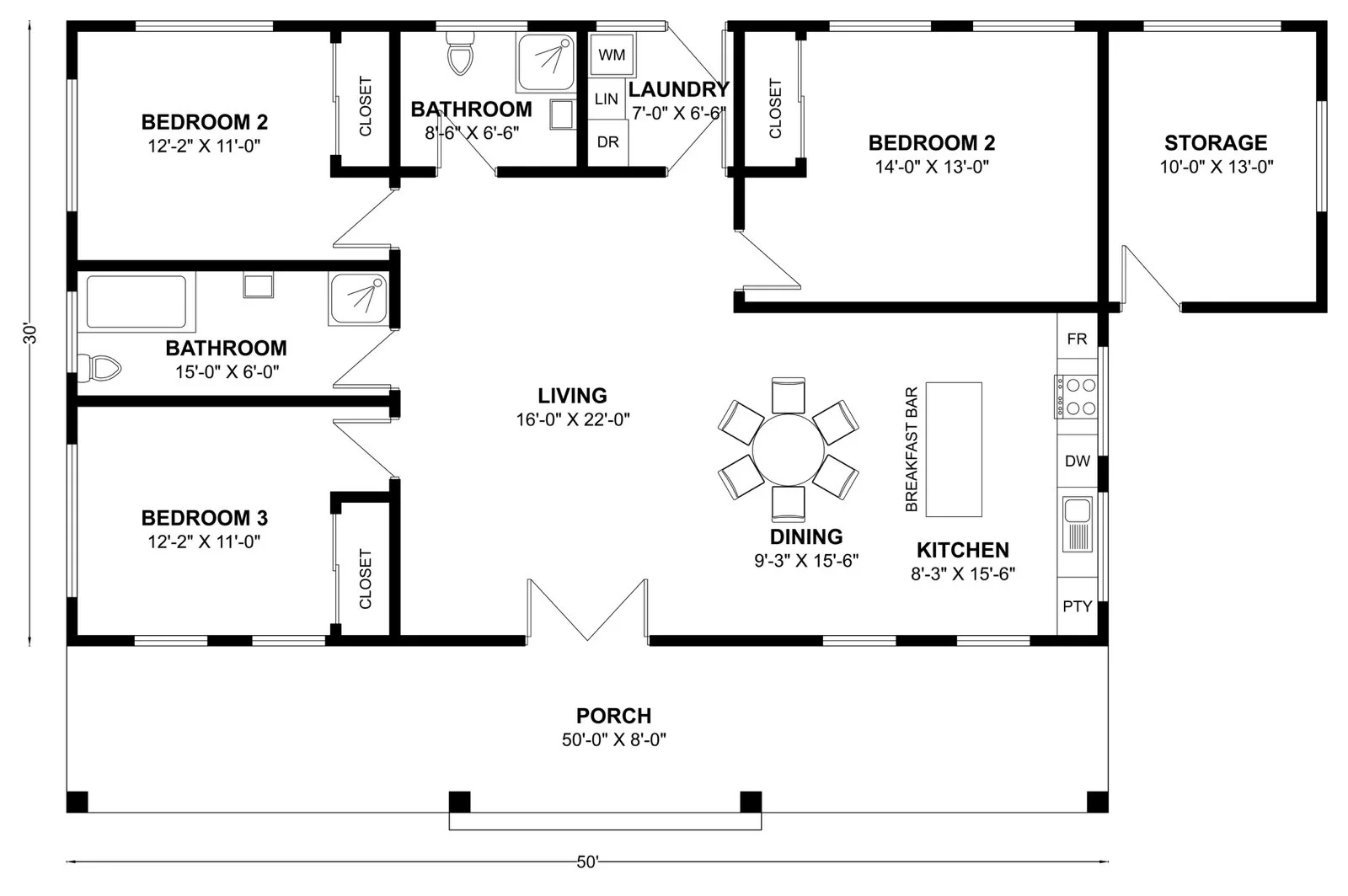 BCO-40084 Barndominium House Plan - Image 3
