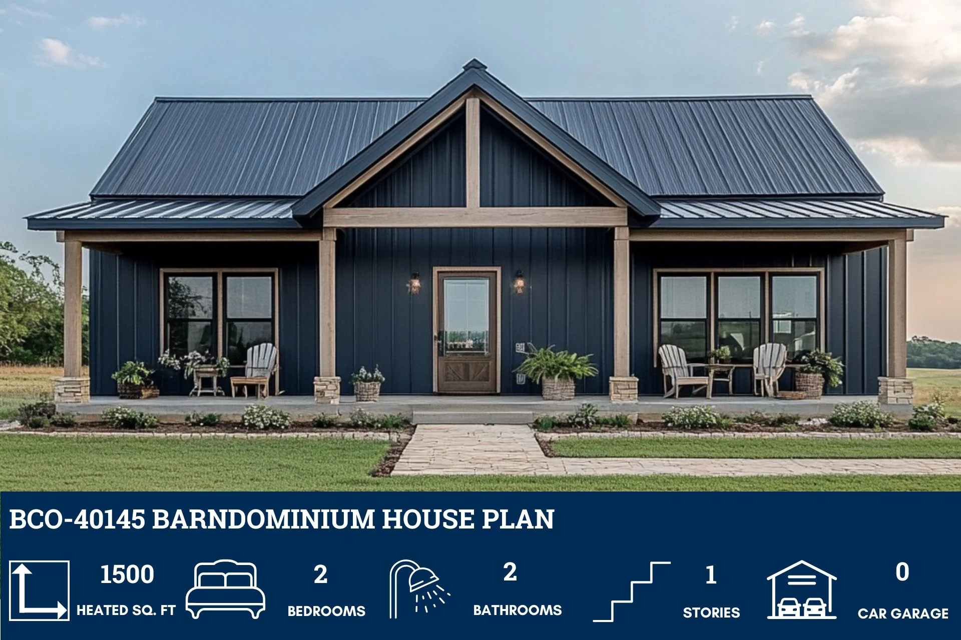 BCO-40145 Barndominium House Plan - Image 2