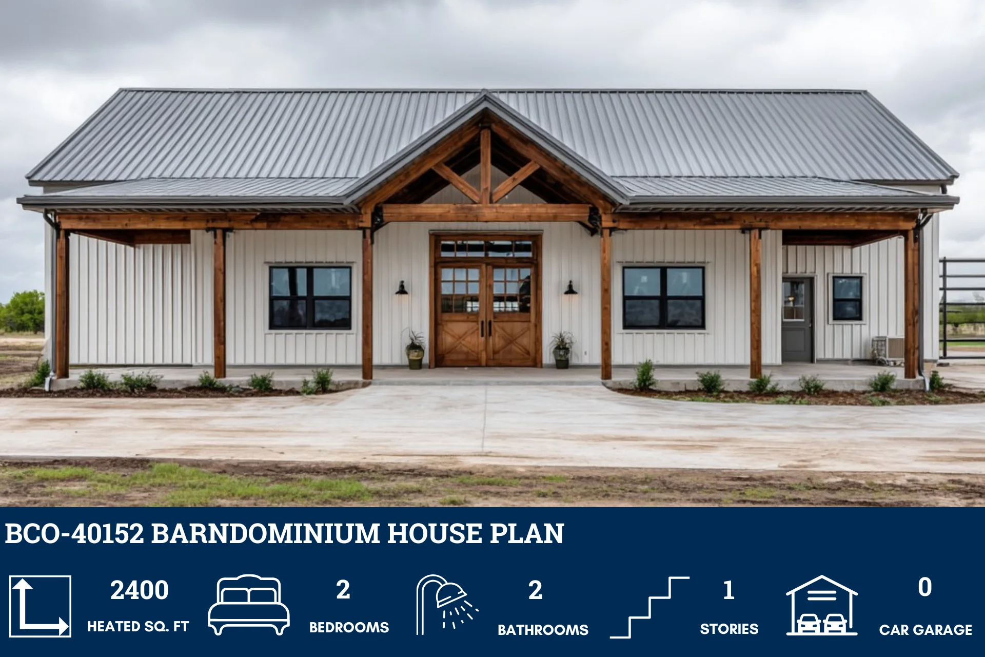 BCO-40152 Barndominium House Plan - Image 2
