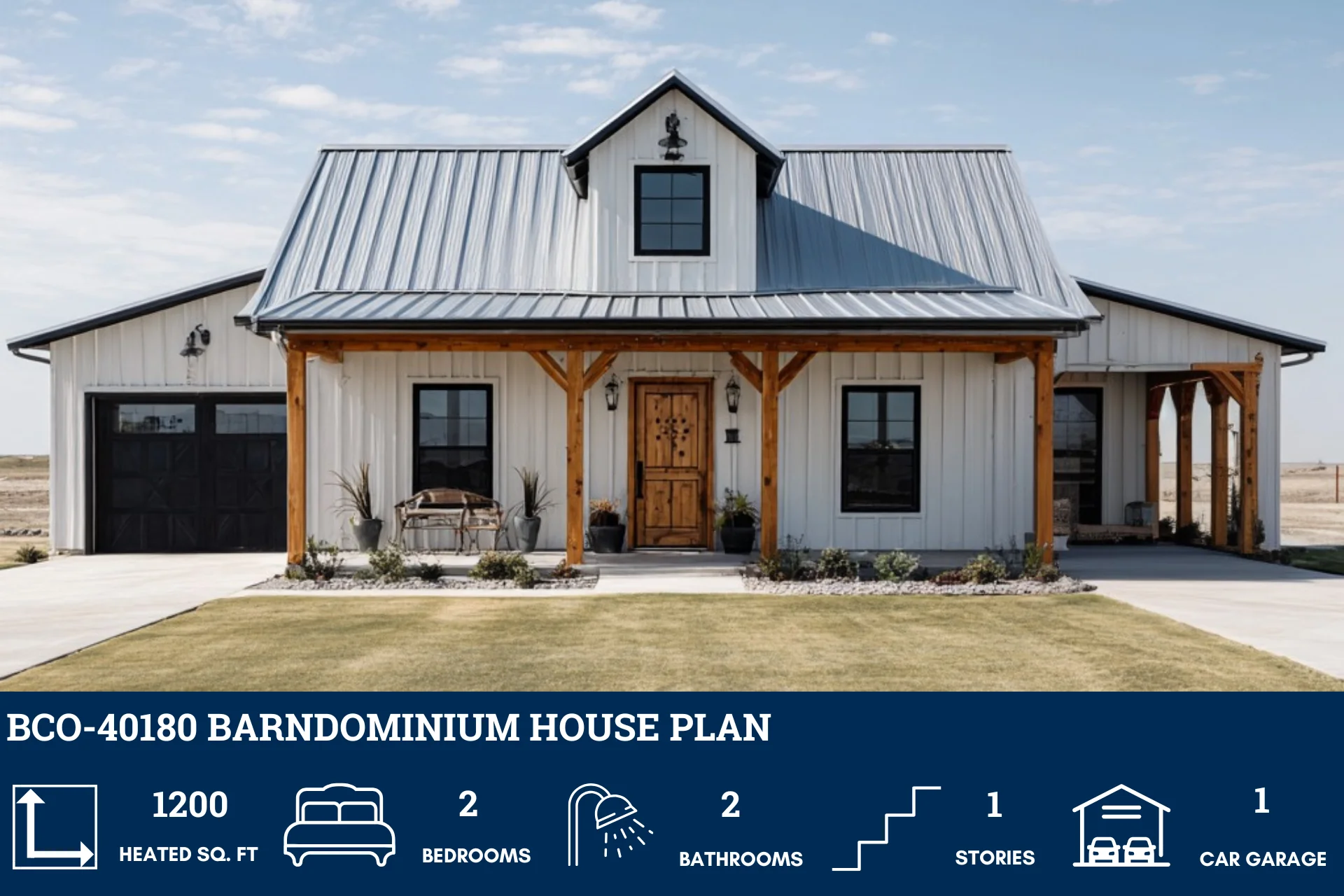 BCO-40180 Barndominium House Plan - Image 2
