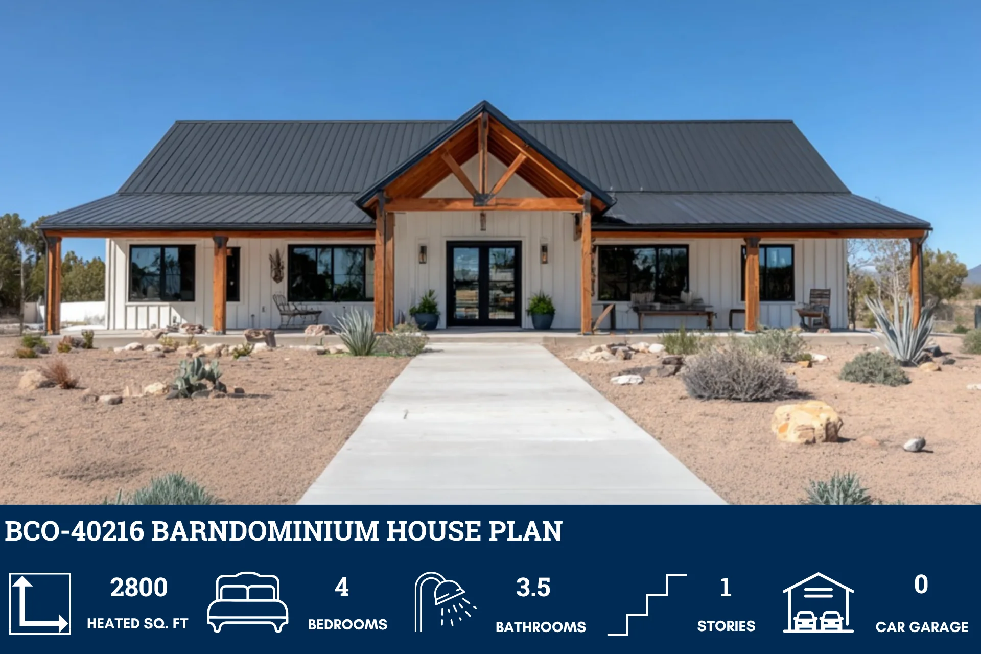 BCO-40216 Barndominium House Plan - Image 2