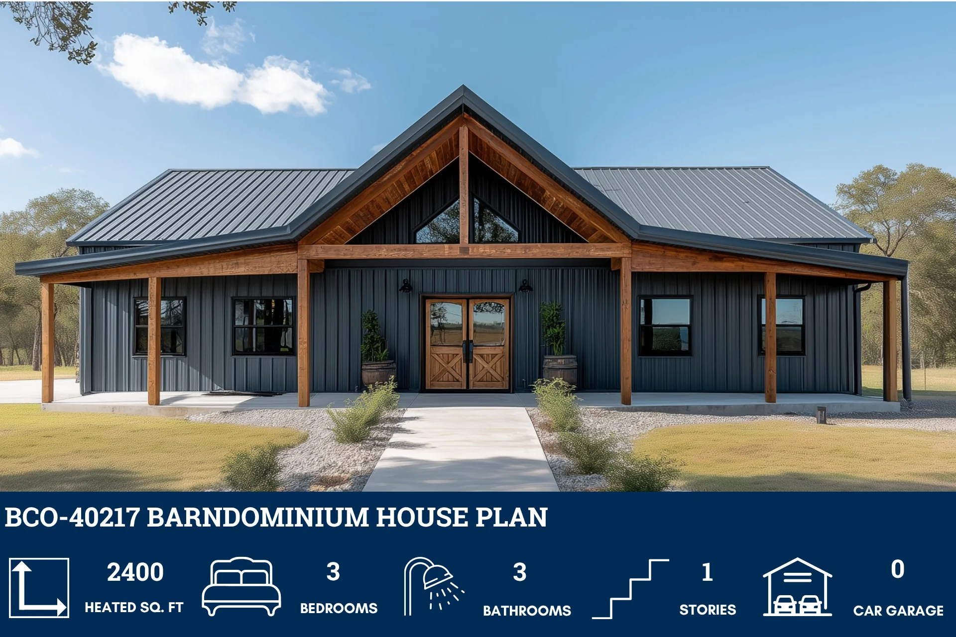 BCO-40217 Barndominium House Plan - Image 2