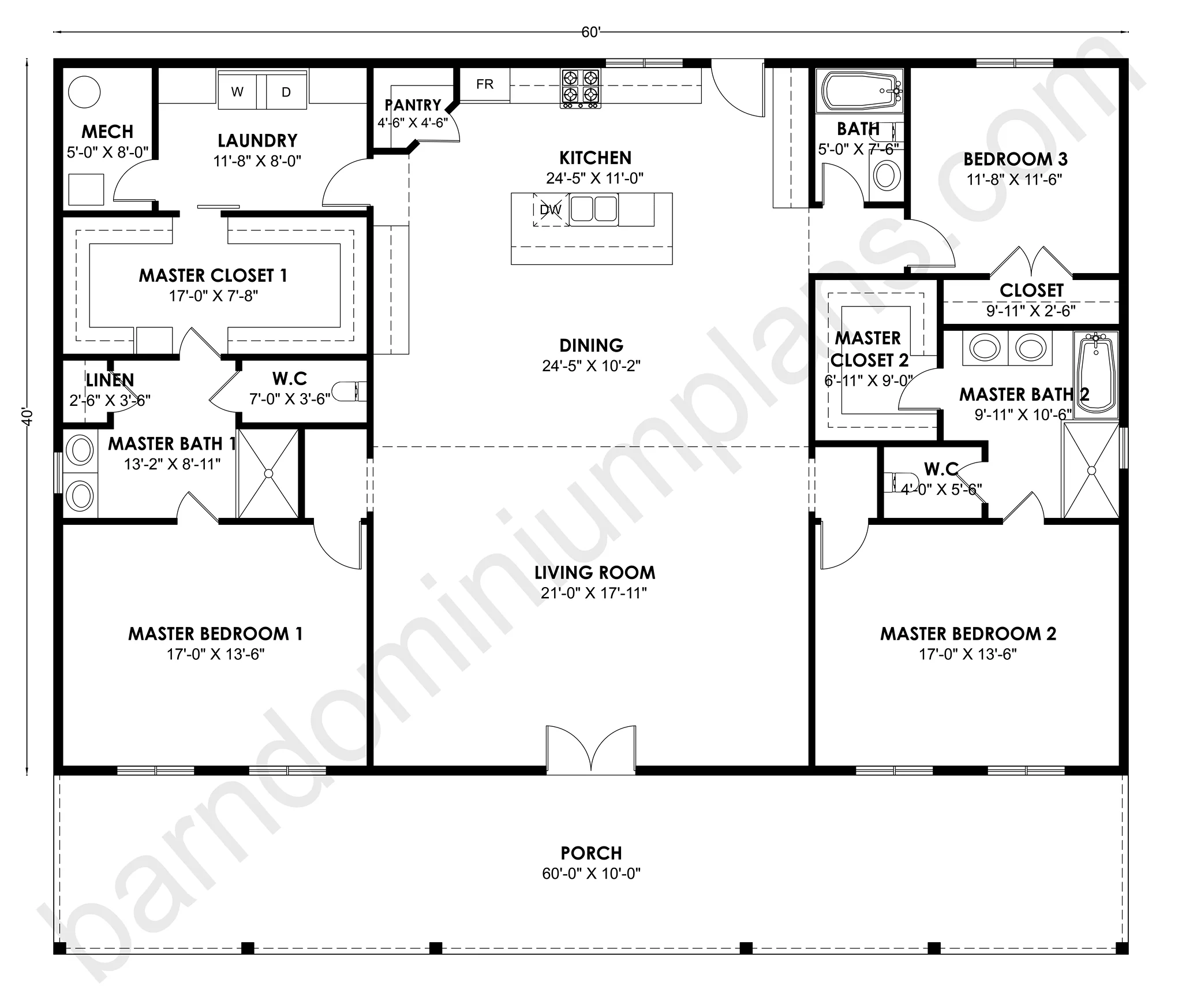 BCO-40217 Barndominium House Plan - Image 3