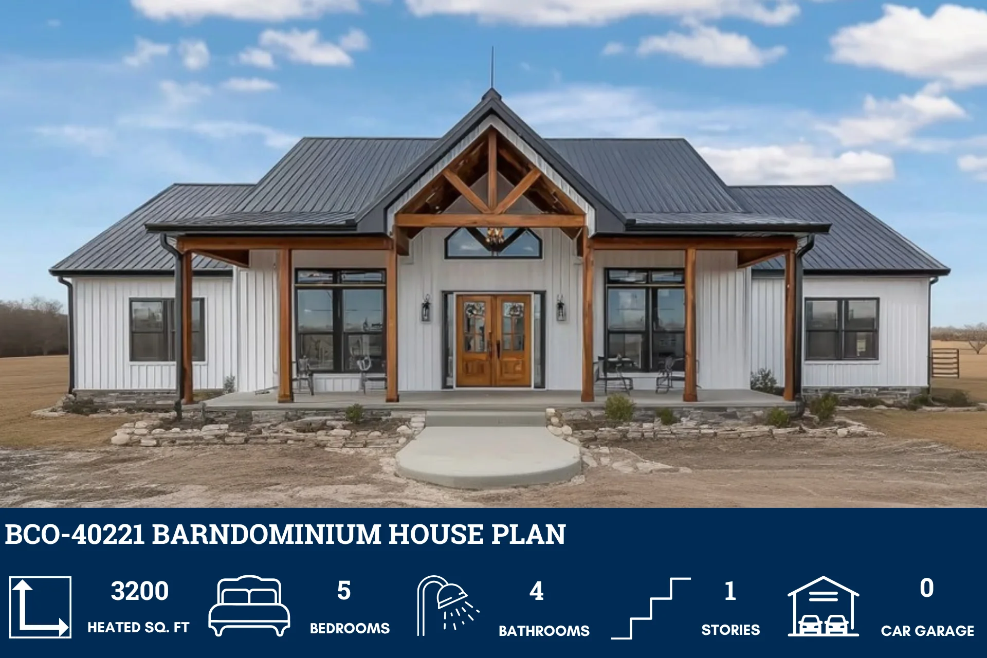 BCO-40221 Barndominium House Plan - Image 2