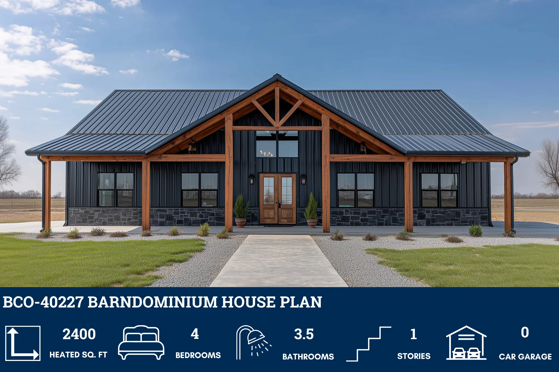BCO-40227 Barndominium House Plan - Image 2