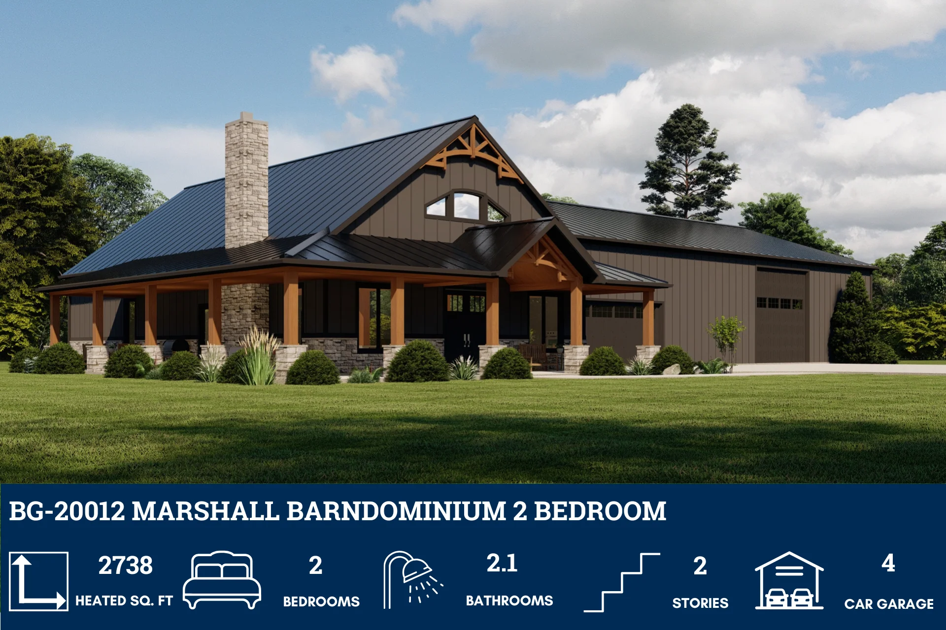 BG-20012 Marshall Barndominium House Plan - Image 2