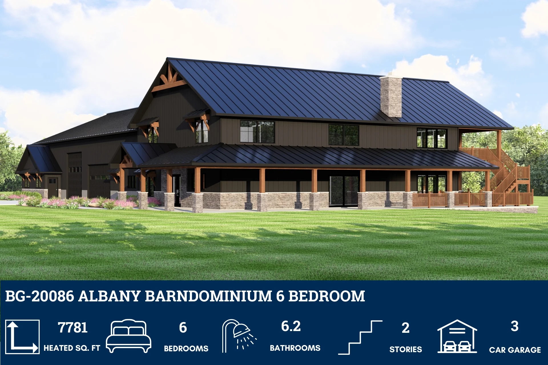 BG-20086 Albany Barndominium House Plan - Image 2