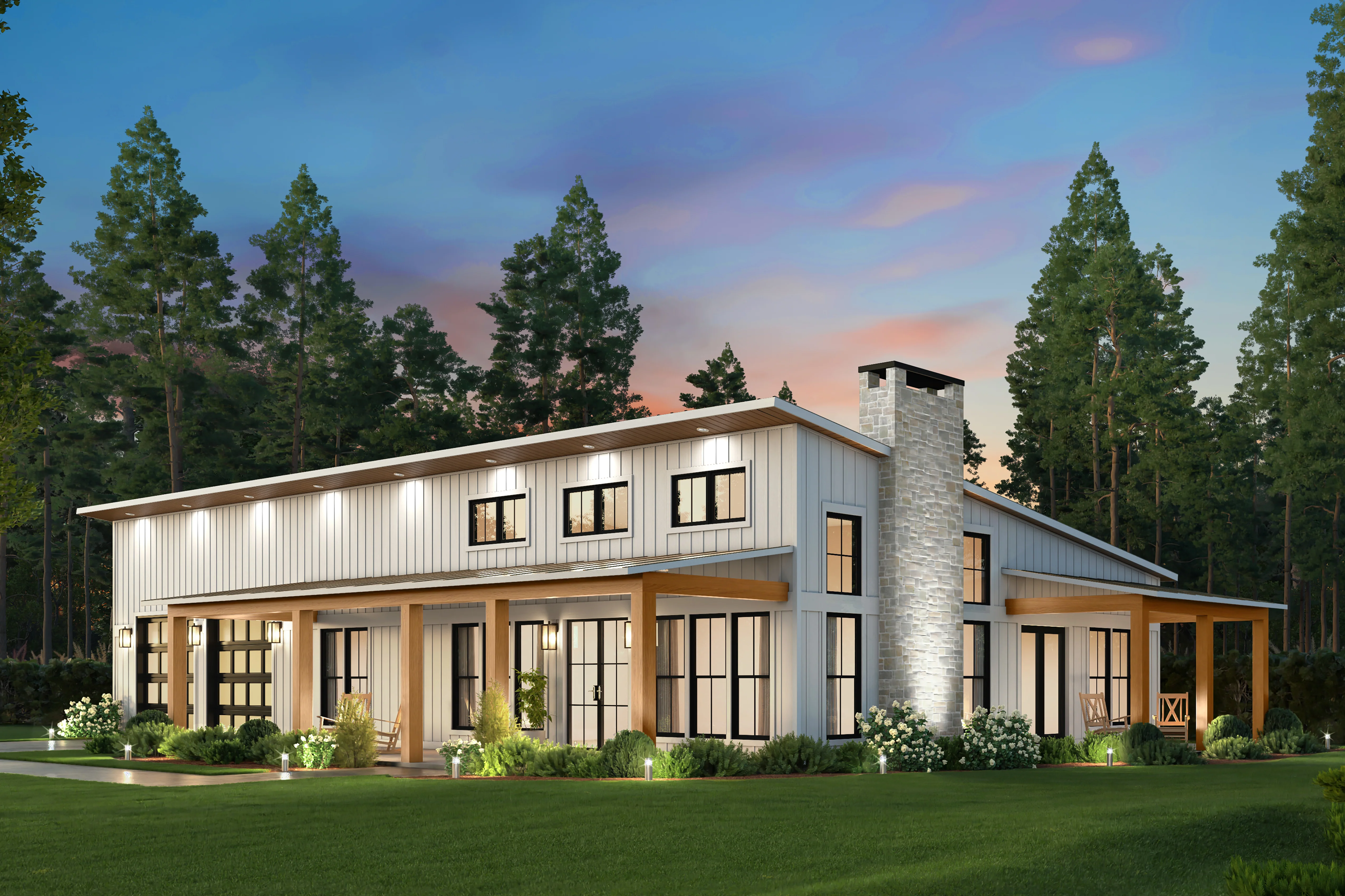 HPZ-22013 Danny Barndominium House Plan - Image 2