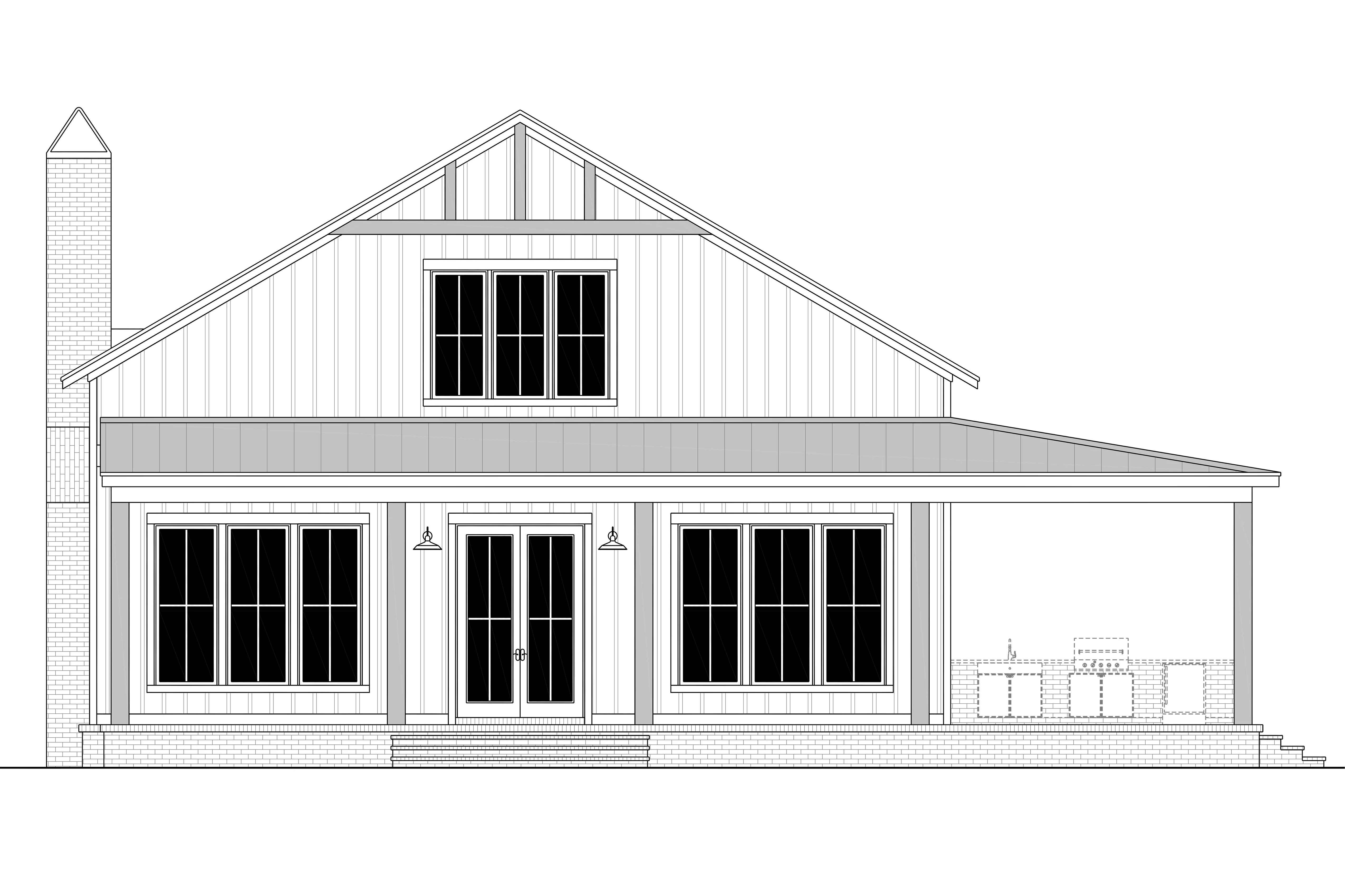 HPZ-22017 Debra Barndominium House Plan - Image 7