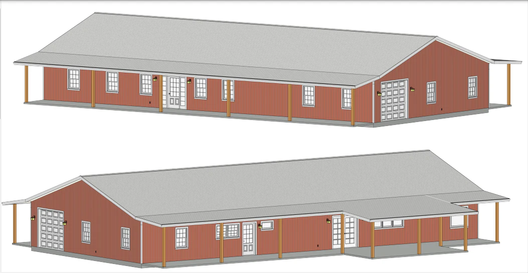 LP-1008 Emerald Barndominium House Plans - Image 2
