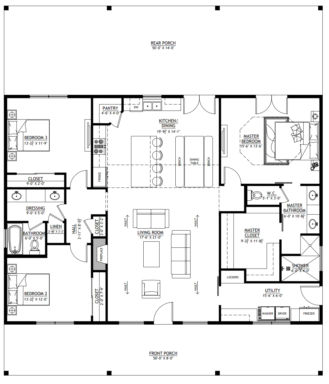 RP-10002-L Langston Barndominium  House Plan - Image 9
