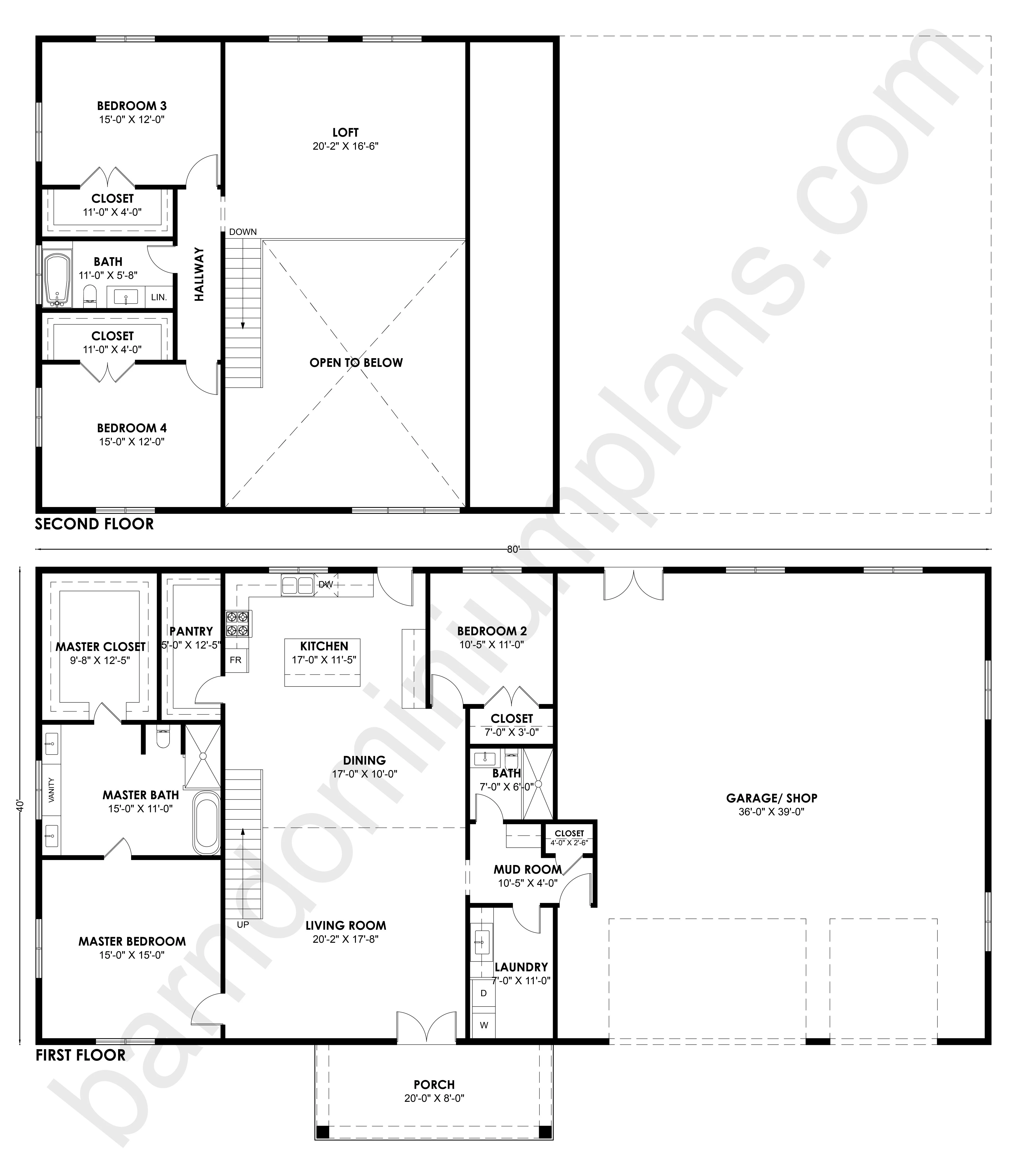 SS-30048 Barndominium House Plan - Image 2